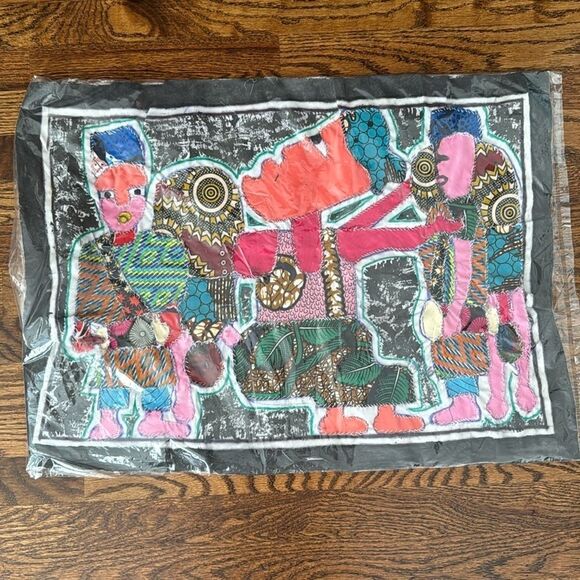 Kayode Buraimoh Figurative Mixed Media Abstract Art Painting 